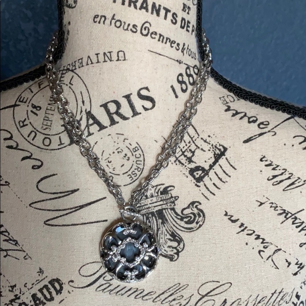 White House Black Market Silver Pendant Necklace